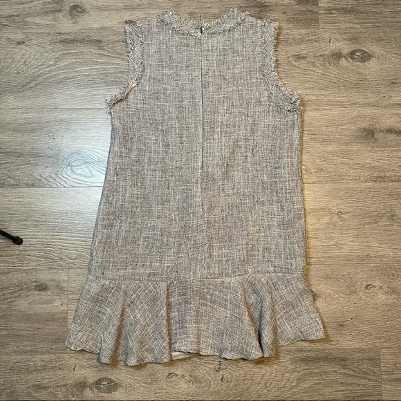 Light Gray Tweed Mini Dress . Petite US M - Picture 2 of 2